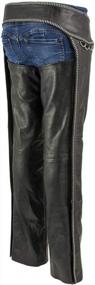 img 1 attached to Women'S 'Bling' Motorcycle Leather Chaps - Xelement XS7591, Medium, Classic Black