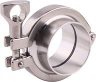 dernord stainless steel tri-clamp ( tri-clover clamp ) + 2 pcs sus304 sanitary pipe weld ferrule + fkm gasket (2 inch) logo
