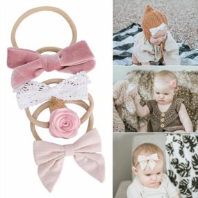 img 2 attached to MiiYoung'S Adorable 10-Pack Headbands And Bows For Your Baby Girl'S Perfect Style - Shop Now!