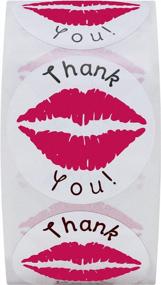 img 3 attached to 300 Pink Kissing Lips Envelope Seals Stickers - Hybsk Thank You Roll