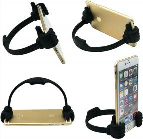 img 3 attached to Honsky Black Universal Thumb Mount For Smartphones & Tablets With Flexible Design For Effortless Usage