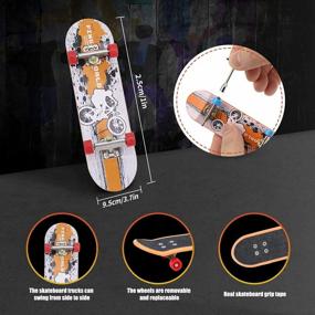 img 2 attached to Fingerboard Ramp Set - WETONG Skatepark Training Props For Kids & Adults | Buildable Finger Skate Ramps + Mini Skateboards