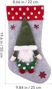 img 3 attached to Добавьте праздничного шарма своему празднику с набором из 3 больших плюшевых рождественских носков Toyvian с очаровательными шведскими гномами!