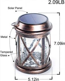img 2 attached to Outdoor Solar Decorative Lantern With High-Quality Lighting - Glass Crack Design