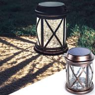 outdoor solar decorative lantern with high-quality lighting - glass crack design logo