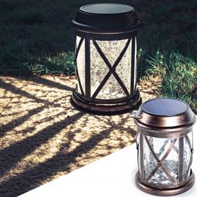 img 4 attached to Outdoor Solar Decorative Lantern With High-Quality Lighting - Glass Crack Design