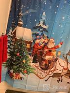 img 1 attached to LIVILAN Christmas Shower Curtain Santa Shower Curtain Snowman Shower Curtain Xmas Shower Curtain For Bathroom With 12 Hooks Santa Claus Winter Holiday Decoration, 72"X 72 review by Roosevelt Weaver
