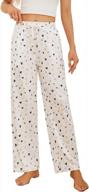 stay comfy and stylish with heartnice women's print drawstring lounge pants – soft and lightweight pajama bottoms logo