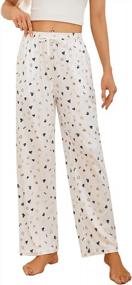 img 4 attached to Stay Comfy And Stylish With HEARTNICE Women'S Print Drawstring Lounge Pants – Soft And Lightweight Pajama Bottoms