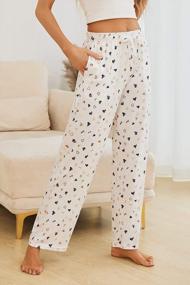 img 3 attached to Stay Comfy And Stylish With HEARTNICE Women'S Print Drawstring Lounge Pants – Soft And Lightweight Pajama Bottoms