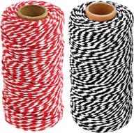 🎁 christmas cotton twine string: 328 feet holiday cord for unique gift wrapping logo