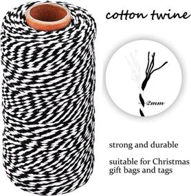 img 3 attached to 🎁 Christmas Cotton Twine String: 328 Feet Holiday Cord for Unique Gift Wrapping