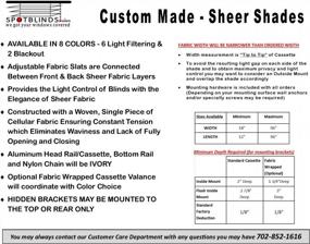 img 2 attached to Customize Your Space With Custom-Made Sheer Shades - Chain Lift, Color, Size & Mount Options Available