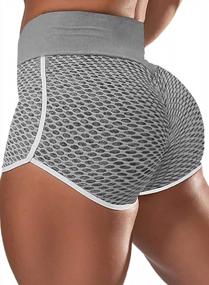 img 4 attached to High Waist Butt Lifting Shorts With Mesh Sides And Drawstring - Perfect For Workout, Athletic And Sports Activities - Women'S Sidefeel Shorts