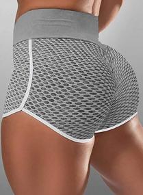 img 2 attached to High Waist Butt Lifting Shorts With Mesh Sides And Drawstring - Perfect For Workout, Athletic And Sports Activities - Women'S Sidefeel Shorts