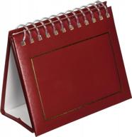 📷 pioneer photo albums 50 pocket spiral bound leatherette mini photo album easel for 4x6 prints, burgundy: compact and elegant solution for picture organization logo