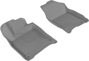 img 4 attached to Custom Fit 3D MAXpider All-Weather Floor Mats - Honda Civic 2016-2020, Kagu Series - Gray, 1st Row