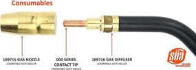 img 2 attached to 🔧 Efficient 150 Amp MIG Gun Torch Replacement for Miller - 12 Feet Cable with Two-Pin Signal Connector