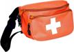 asa techmed first aid waist pack - baywatch style fanny pack - compact for emergency at home, car, outdoors, hiking, playground, survival, camping, workplace logo