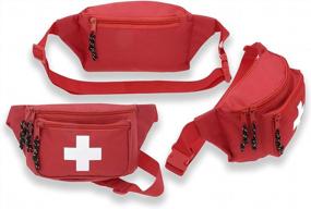 img 3 attached to ASA Techmed First Aid Waist Pack - Baywatch Style Fanny Pack - Compact For Emergency At Home, Car, Outdoors, Hiking, Playground, Survival, Camping, Workplace