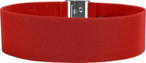 img 3 attached to BlackButterfly Elastic Stretch Waistband Vertical Women's Accessories - Belts