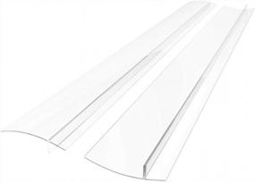 img 4 attached to 21 Inch Heat Resistant Stove Gap Covers - Kitchen Counter Sealing Spills Protection (2 Pack, Semi-Clear)