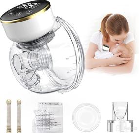 img 4 attached to 🤱 Convenient Hands-Free Breast Pump with 3 Modes, LCD Display, and Memory Function - Rechargeable Single Milk Extractor