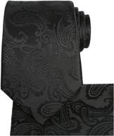 👔 kissties men's black tie set: essential men's accessories for ties, cummerbunds & pocket squares logo