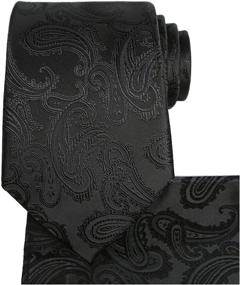 img 4 attached to 👔 KissTies Men's Black Tie Set: Essential Men's Accessories for Ties, Cummerbunds & Pocket Squares