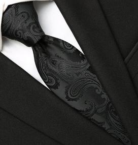 img 2 attached to 👔 KissTies Men's Black Tie Set: Essential Men's Accessories for Ties, Cummerbunds & Pocket Squares