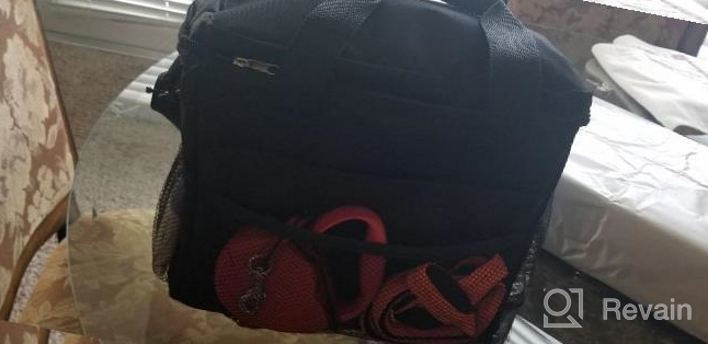 img 1 attached to 🐾 Bundaloo Dog Travel Bag Accessories Organizer - 5-Piece Set with Shoulder Strap, 2 Food Containers, 2 Collapsible Bowls. Essentials for Everyday Dog Travel! review by Jeremy Monroe