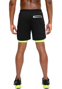 img 2 attached to Upgrade Your Workout With Pinkbomb Men'S 2-In-1 Running Shorts - Quick-Dry, Phone Pocket & Zippered Pockets Included