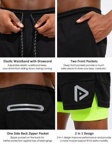 img 1 attached to Upgrade Your Workout With Pinkbomb Men'S 2-In-1 Running Shorts - Quick-Dry, Phone Pocket & Zippered Pockets Included