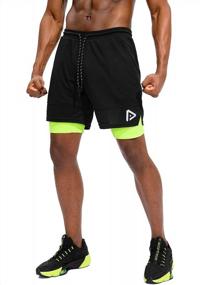 img 3 attached to Upgrade Your Workout With Pinkbomb Men'S 2-In-1 Running Shorts - Quick-Dry, Phone Pocket & Zippered Pockets Included