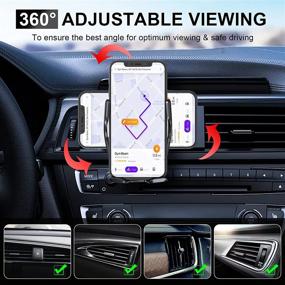 img 1 attached to 📲 15W Fast Charging Wireless Car Charger Mount, Auto-Clamping Cell Phone Car Holder with Long Arm, Air Vent Windshield Dashboard Suction Cup Car Phone Mount for iPhone 13/12/11, Samsung S20/S10/S9/S8, LG - Qi Enabled