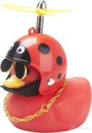 🦆 quirky and stylish rubber duck car decor: wonuu cool glasses duck with propeller helmet (r-beatle-red) logo