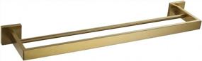 img 4 attached to Upgrade Your Bathroom With VELIMAX Premium Brushed Gold Double Towel Bar