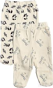 img 1 attached to 👶 Organic Cotton Baby Pants with Footies | GOTS Certified | Maple Clothing