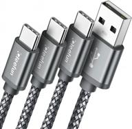 🔌 cleefun длинный usb c кабель [10 футов, 3 штуки] - быстрая зарядка шнур для зарядки type c, совместимый с samsung galaxy s21 s20 s10e s10 s9, lg g8 g7 g6 логотип