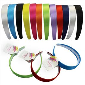 img 4 attached to Narrow Satin Headbands - 2.5 Cm - 12 Beautiful Hard Headbands By CoverYourHair®®