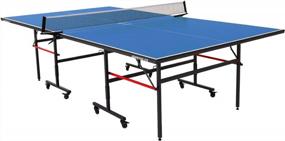 img 4 attached to STIGA Advantage Professional Table Tennis Table With Net & Post - 10 Minute Easy Assembly Indoor Ping-Pong Table For Single Player Playback And Compact Storage.
