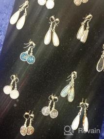 img 7 attached to 16 Pairs Teardrop Crystal Dangle Earrings For Women Girls Boho Rainbow Quartz Cubic Zirconia Hoop Jewelry Set Wedding Christmas Gifts