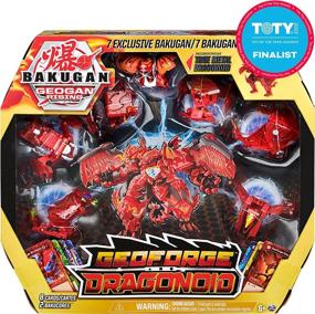 img 3 attached to Bakugan GeoForge Dragonoid, 7-In-1 Includes Exclusive True Metal Dragonoid And 6 Geogan Collectibles, Kids Toys For Boys