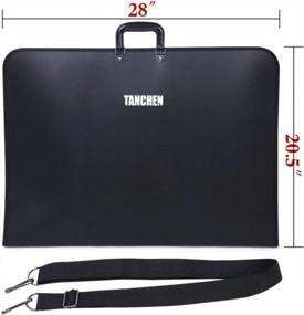 img 3 attached to TANCHEN Art Portfolio Case: водонепроницаемая сумка для хранения размером 28X20,5 дюймов с плечевым ремнем и карманом на молнии для студентов и художников.