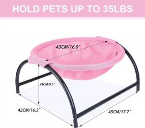 img 3 attached to Noyal Cat Hammock Bed: Elevated, Breathable, And Detachable For Indoor And Outdoor Kitty Comfort