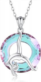 img 4 attached to Glam Up Your Little Gymnast With Our 925 Sterling Silver Gymnastics Necklace!
