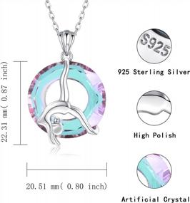 img 1 attached to Glam Up Your Little Gymnast With Our 925 Sterling Silver Gymnastics Necklace!