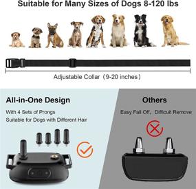 img 1 attached to 🐶 Rechargeable Dog Bark Collar for Small to Large Dogs, Remote Control Training Collar with Waterproof Design - Beep, Vibration, and Shock Modes Included