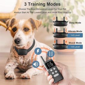 img 3 attached to 🐶 Rechargeable Dog Bark Collar for Small to Large Dogs, Remote Control Training Collar with Waterproof Design - Beep, Vibration, and Shock Modes Included