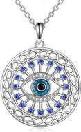 sterling silver celtic knot evil eye necklace - amulet jewellery gift for women and girls logo